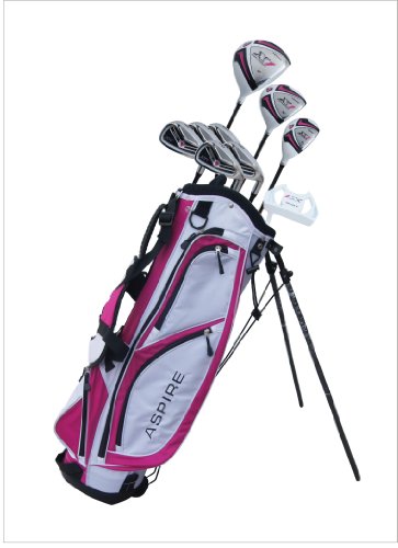 Aspire-X1-Ladies-Womens-Complete-Right-Handed-Golf-Clubs-Set-Includes-Titanium-Driver-SS-Fairway-SS-Hybrid-SS-6-PW-Irons-Putter-Stand-Bag-3-HCs-Cherry-Pink-Petite-Size-for-Ladies-53-and-Below-0-0 Aspire-X1-Ladies-Womens-Complete-Right-Handed-Golf-Clubs-Set-Includes-Titanium-Driver-SS-Fairway-SS-Hybrid-SS-6-PW-Irons-Putter-Stand-Bag-3-HCs-Cherry-Pink-Petite-Size-for-Ladies-53-and-Below-0-0