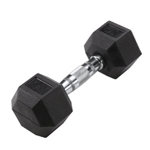 Rubber Coated Hex Dumbbell 15 lb.