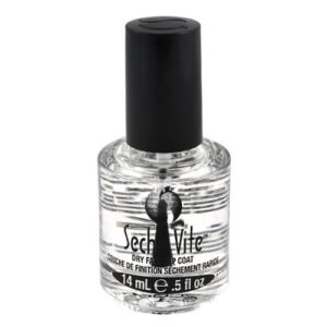 Seche Vite Dry Fast Top Coat Clear High Gloss Professional Nail Polish – 0.5oz Pack of 2