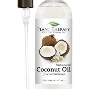 Plant Therapy Fractionated Coconut Oil, Carrier Oil + PUMP. A Base Oil for Aromatherapy, Essential Oil or Massage use. 16 Ounce.