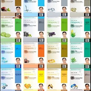 Dermal-Korea-Collagen-Essence-Full-Face-Facial-Mask-Sheet-16-Combo-Pack-0