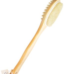 HEALTHY-ORIGINAL-DRY-BODY-BRUSH-Dual-Head-for-Skin-Brushing-Cellulite-Massage-Includes-HOW-TO-GUIDE-Ancient-Art-for-Circulation-Beauty-Natural-Bristles-and-Long-Handle-0