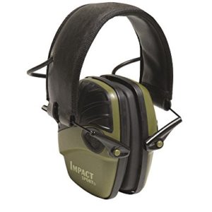 Howard Leight by Honeywell Impact Sport Sound Amplification Electronic Shooting Earmuff, Classic Green (R-01526)